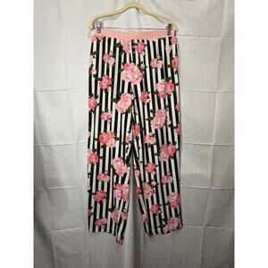 Betsey Johnson Womens Pajama Pants Loungewear Rose Floral Size M